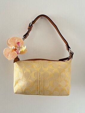 Coach Yellow Signature Mino Hobo Shoulder Bag